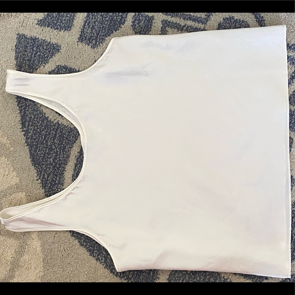 Silky, cream crop top